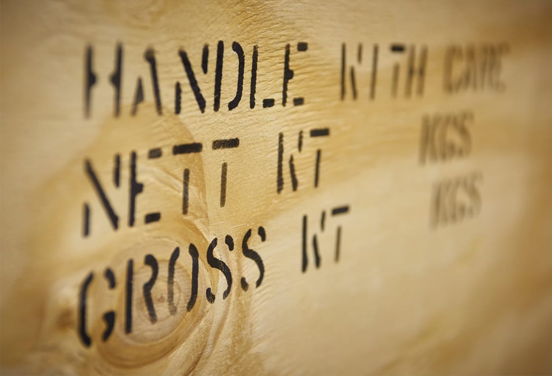 Handle with care stamp