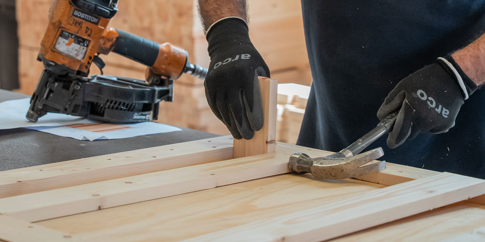 Staff building custom crates