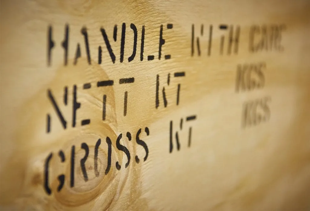 Handle with care stamp