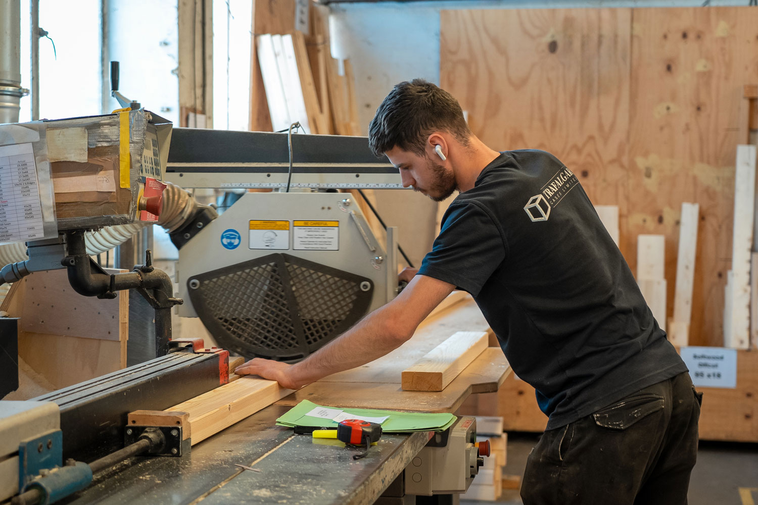 Staff creating custom wooden crates