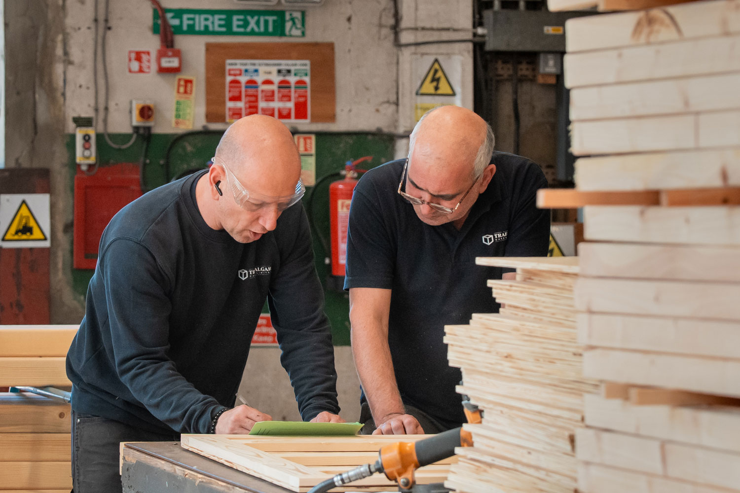 Staff planning crates